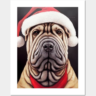 Sharpei Santa Posters and Art